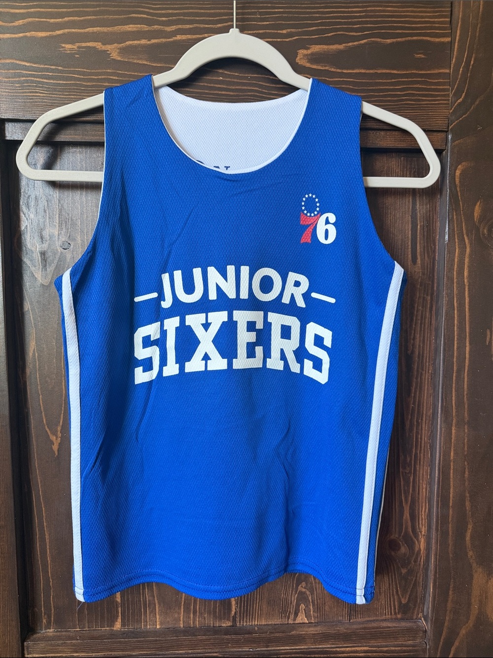 Junior Sixers Blue Kids Reversible Basketball Jersey
